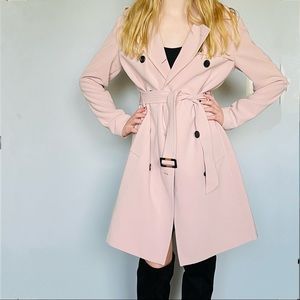 Dusty pink trench coat